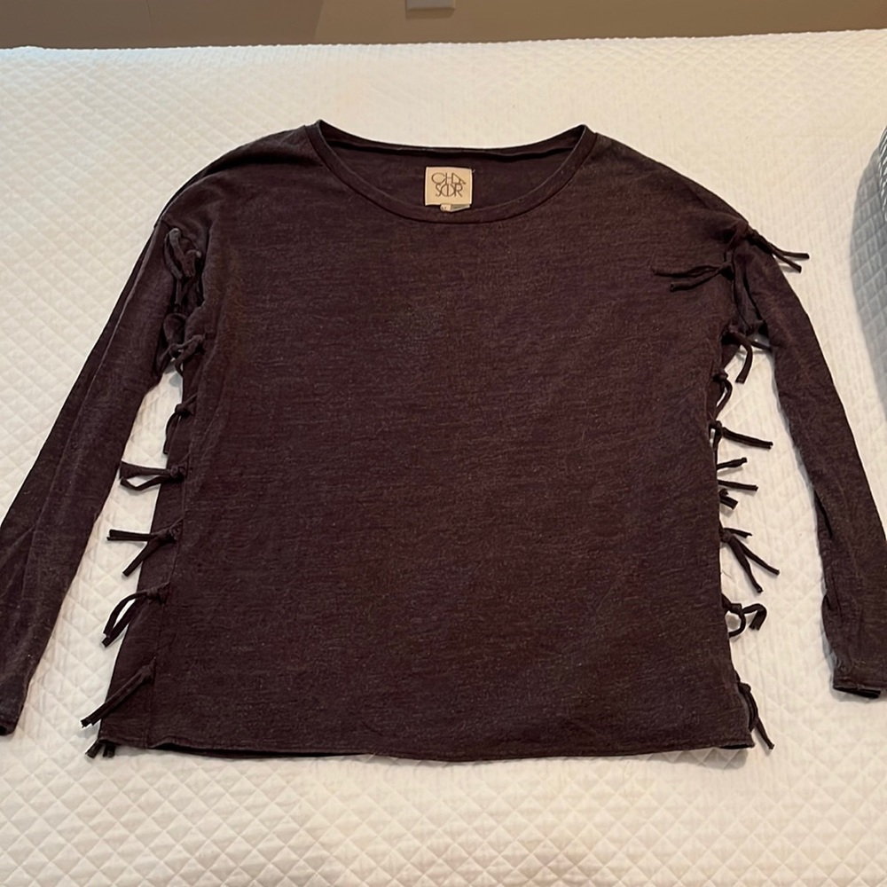 Chaser shirt with fringe